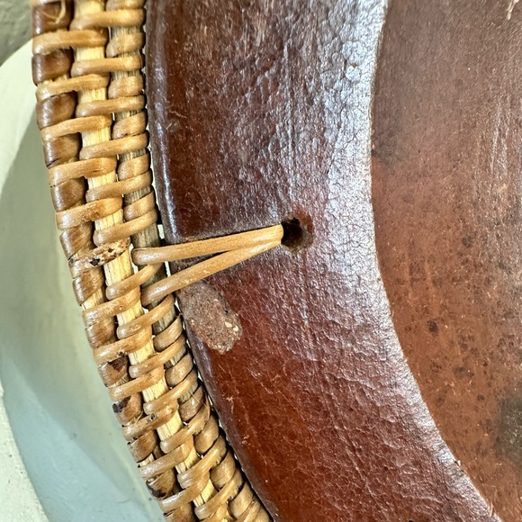 SASAK Bowl Plate with Woven Rattan Polished Red Clay Maui - Picture 3 of 5